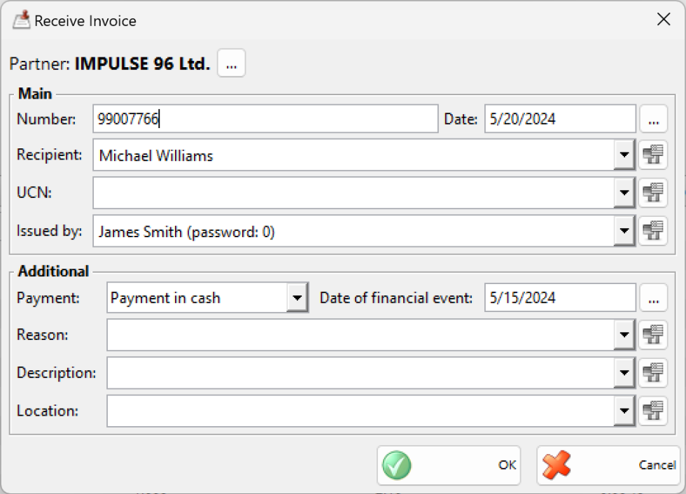 Receive Invoice | IncoPOS Documentation